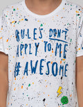 Little M Short Sleeve Tshirt Fullprint Splash Color Rules Dont Apply