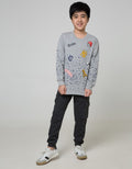 Aero Kids Sweatshirt Knitting Print Embroidery Squad
