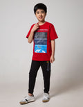 Aero Short Sleeve T-Shirt Print Regu Sketsa Atmosphere
