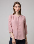 St. Yves 3/4 Blouse Top With Front Details