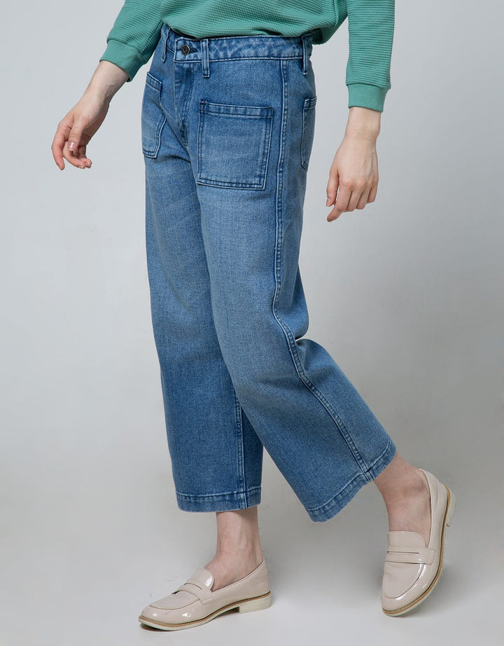 Nevada Denim Long Pants Fashion Kulot