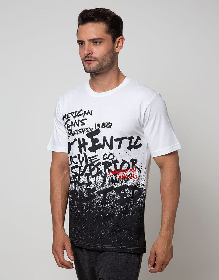 American Jeans Ss T-Shirt Grafitti Print