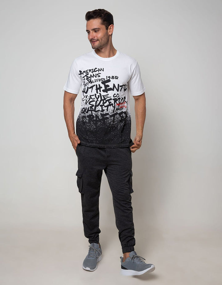 American Jeans Ss T-Shirt Grafitti Print