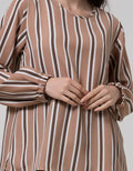 Details Long Sleeve Blouse Strech Wolly Crepe