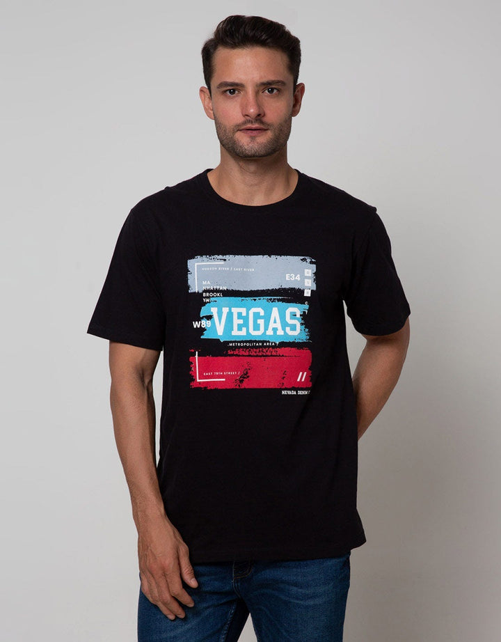 Nevada Short Sleeve T-Shirt Print Paint Brush Vegas