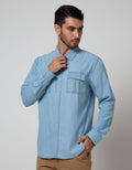 Nevada Long Sleeve Shirt Denim 5 Oz Eznym Bleach
