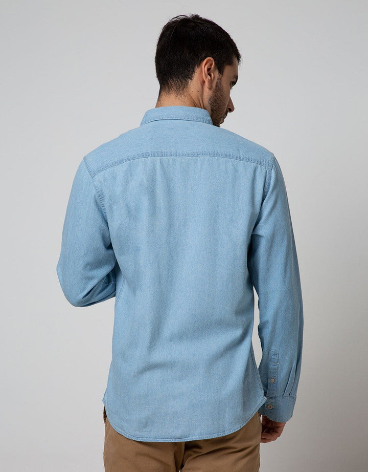 Nevada Long Sleeve Shirt Denim 5 Oz Eznym Bleach