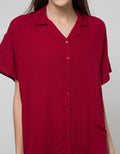 St. Yves Short Sleeve Pyjama Pants Plain Wine