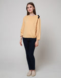 Details Long Sleeve Blouse Top With Pita Wording
