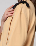Details Long Sleeve Blouse Top With Pita Wording