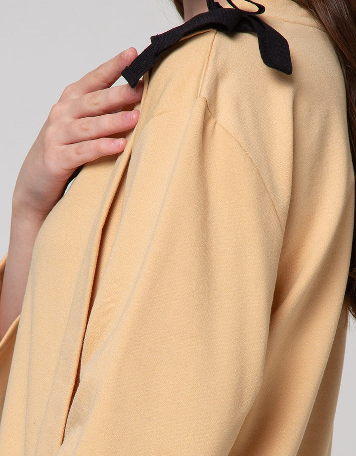 Details Long Sleeve Blouse Top With Pita Wording