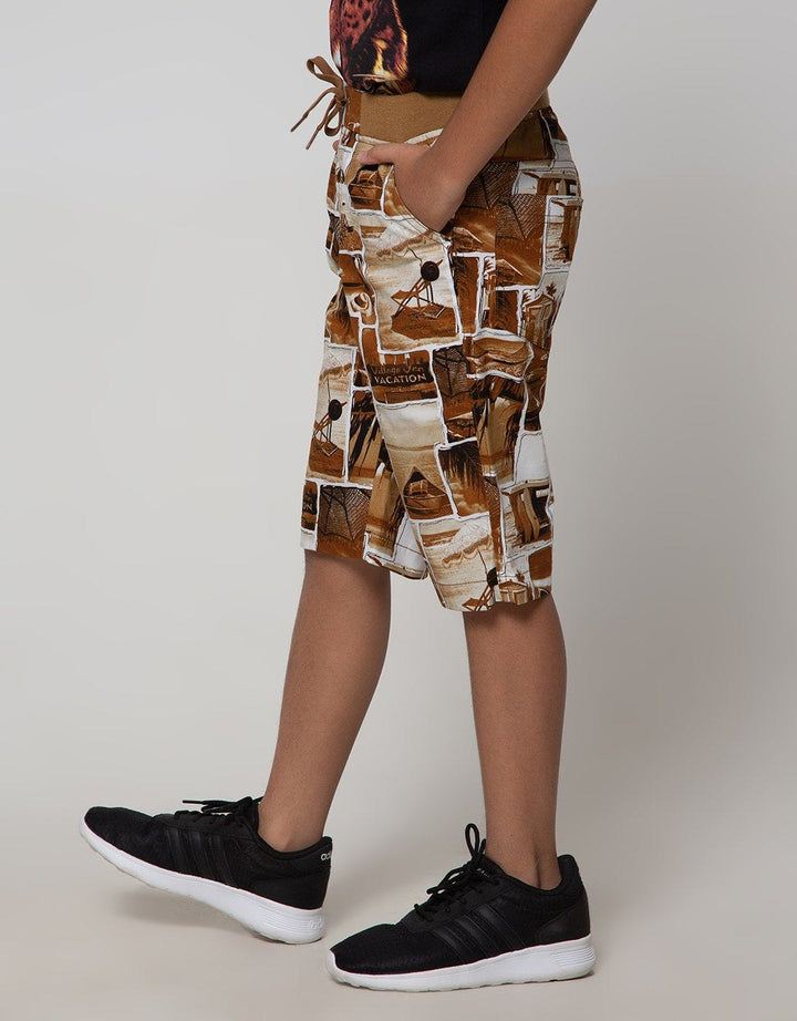 Nevada Short Woven  Ki Crop Collage Beach Kicwv004:Sand:9-10:Print:Short Pants