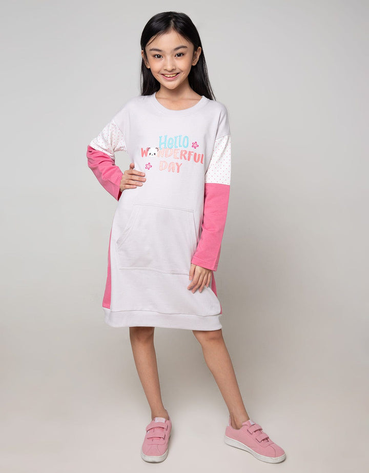 Aero Kids Long Sleeve Midi Dress Hello Wonderful