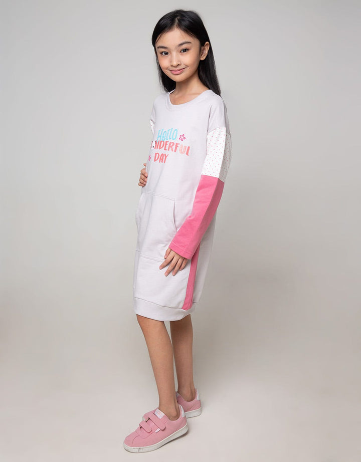 Aero Kids Long Sleeve Midi Dress Hello Wonderful