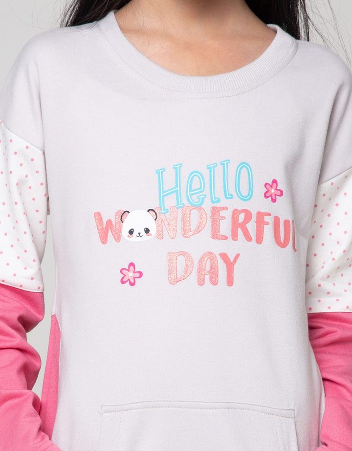 Aero Kids Long Sleeve Midi Dress Hello Wonderful