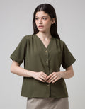 SS BLOUSE NML VNECK