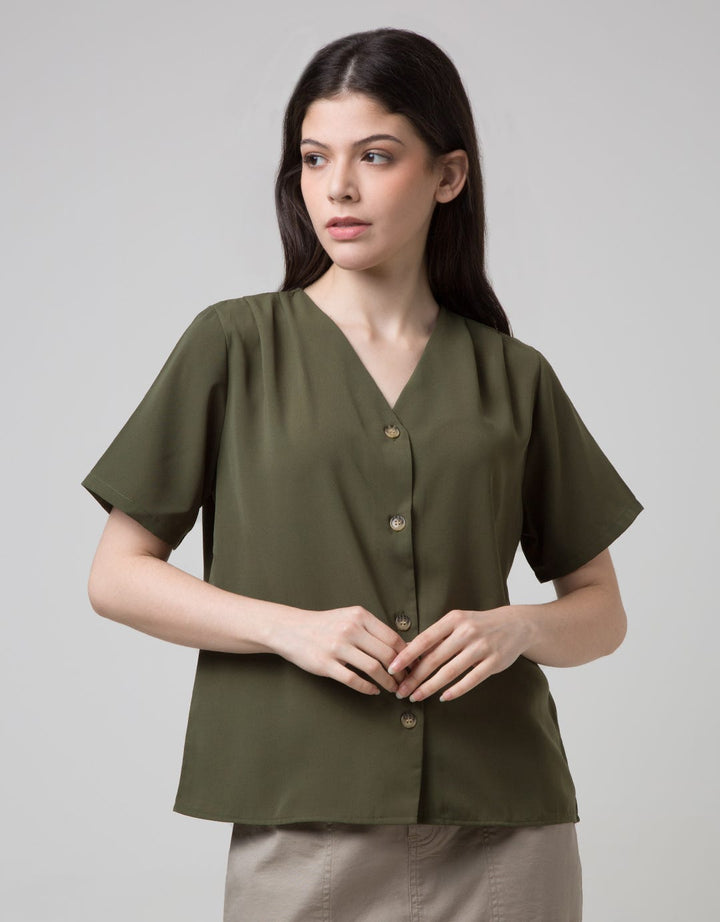 SS BLOUSE NML VNECK