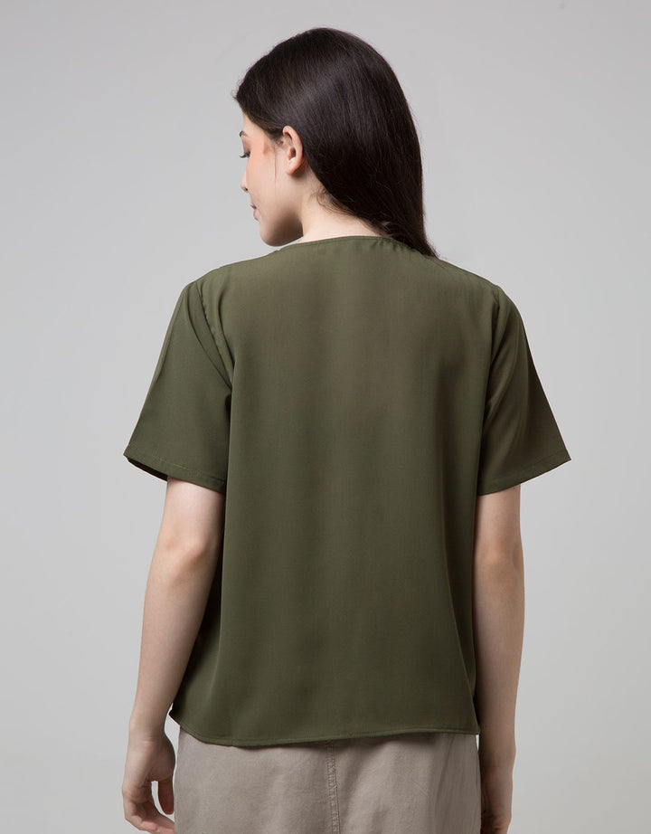 SS BLOUSE NML VNECK