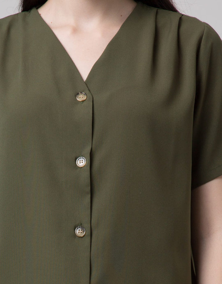 SS BLOUSE NML VNECK