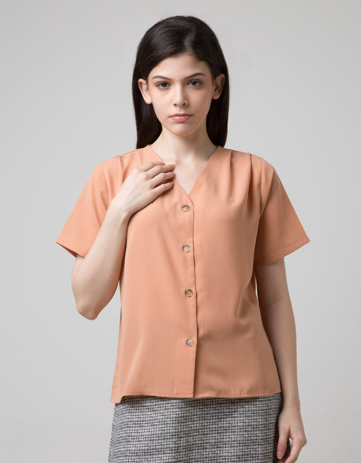 SS BLOUSE NML VNECK
