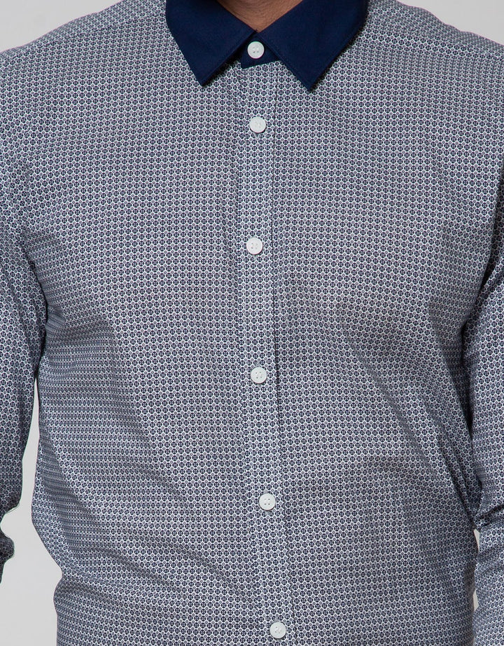 Andrew Smith Kemeja Lengan Panjang Print Cubes