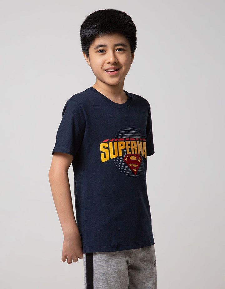Character Short Sleeve T-Shirt Superman Letter Logo