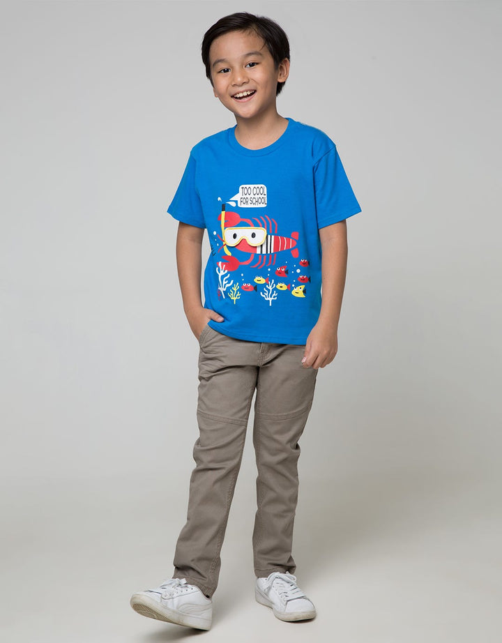 Little M Short Sleeve T-Shirt Lobster Kacamata Flip Bordir