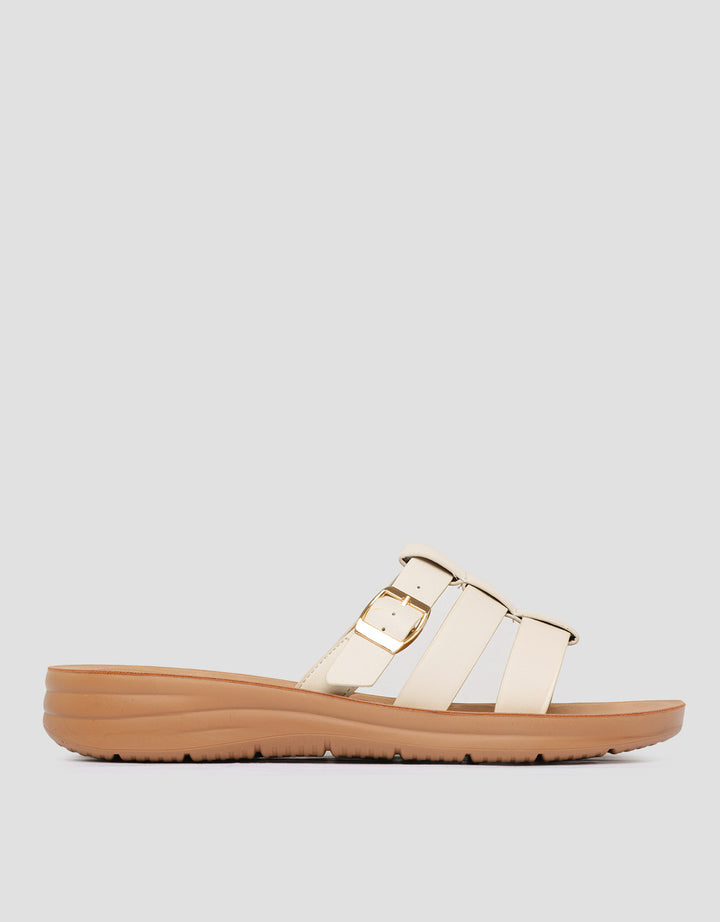 St. Yves Tripple Strap Slipper Sandal Wanita