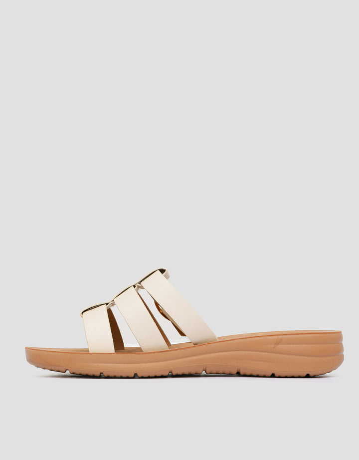 St. Yves Tripple Strap Slipper Sandal Wanita