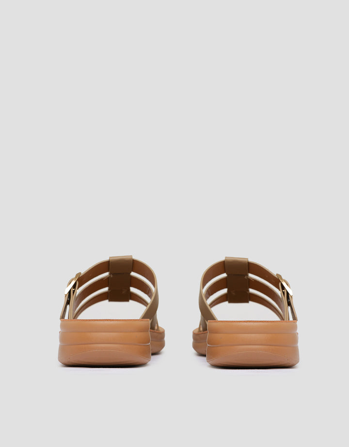 St. Yves Tripple Strap Slipper Sandal Wanita