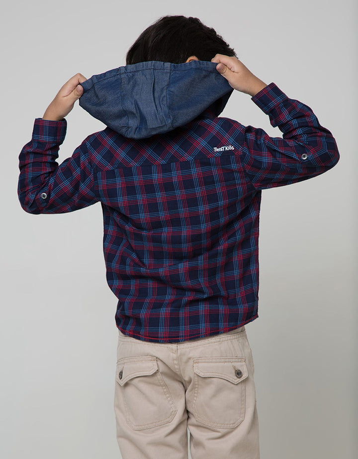 Twist Kids Desta Kotak Jacket Hoodie Twill