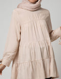 Annisa Long Sleeve Blouse Flowy Drappery Plain