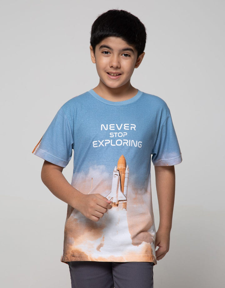 Aero Short Sleeve T-Shirt Short Sleeve Full Print Never Stop Exploring