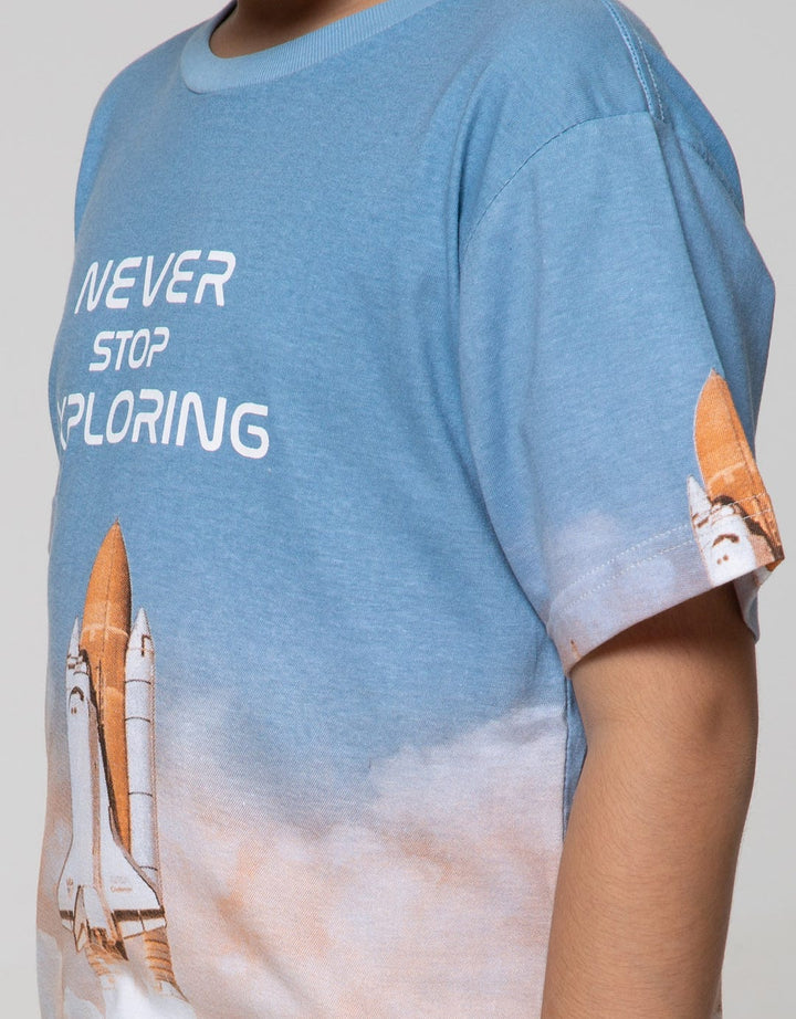 Aero Short Sleeve T-Shirt Short Sleeve Full Print Never Stop Exploring