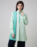 Cardinal Girl Kemeja Lengan Panjang Two Tone Color