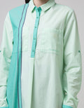 Cardinal Girl Kemeja Lengan Panjang Two Tone Color
