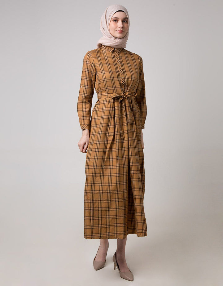 Come Maxi Dress With Pocket Checks