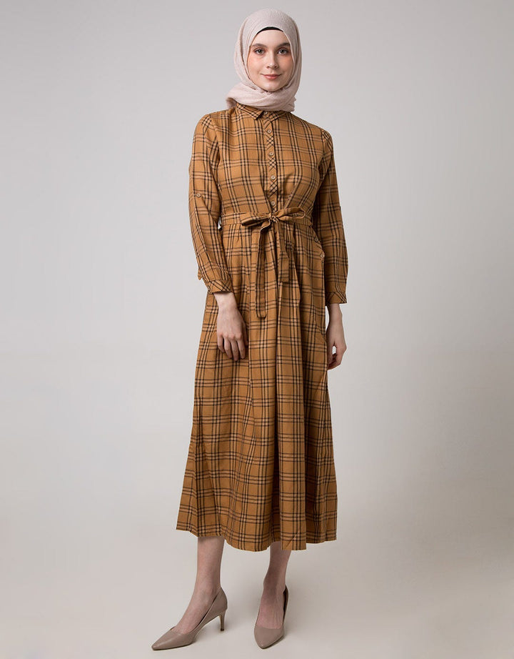 Come Maxi Dress With Pocket Checks