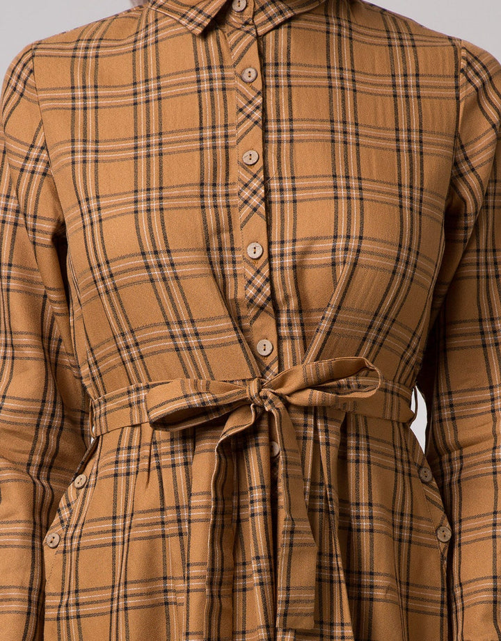 Come Maxi Dress With Pocket Checks