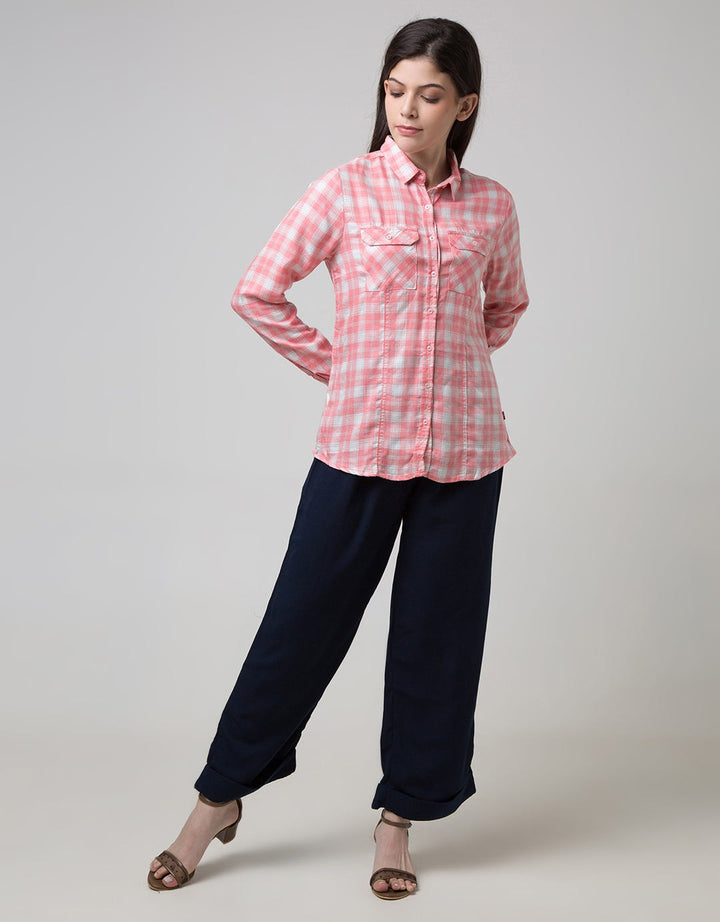 Cardinal Girl Kemeja Plaid Print