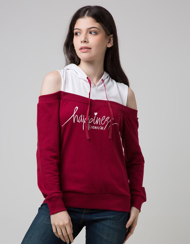Cardinal Girl Sweater Happines
