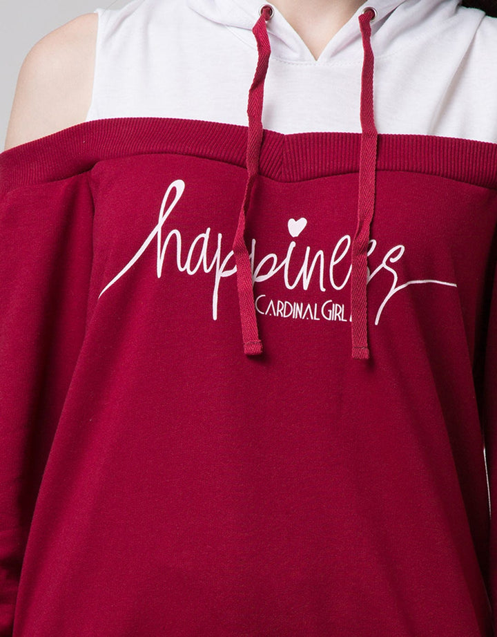Cardinal Girl Sweater Happines