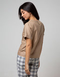 Details Short Sleeve Blouse Plain