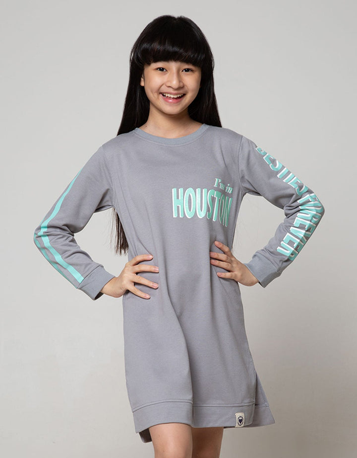 Nevada Long Sleeve Midi Dress Print Body And Sleeves