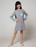 Nevada Long Sleeve Midi Dress Print Body And Sleeves