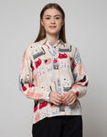 Nevada Long Sleeve Shirt Cats Abstract