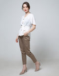 St. Yves Short Sleeve Blouse Top Lyn Horn