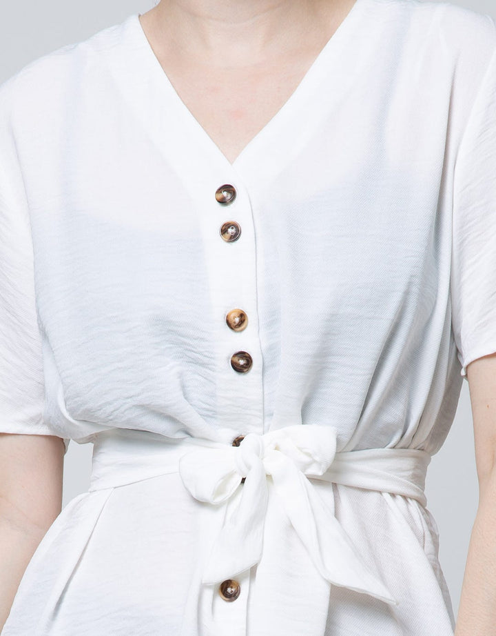 St. Yves Short Sleeve Blouse Top Lyn Horn