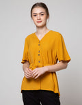 St. Yves Short Sleeve Blouse Top Lyn Horn