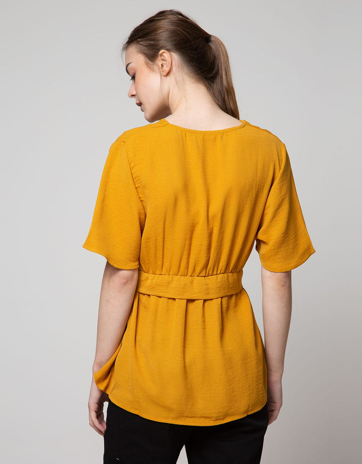 St. Yves Short Sleeve Blouse Top Lyn Horn